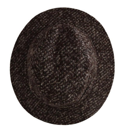 Dolce &amp; Gabbana Grau melierter Hut aus strukturiertem Tweed