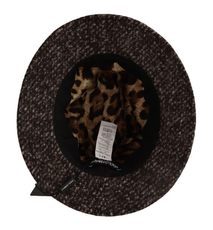 Dolce &amp; Gabbana Grau melierter Hut aus strukturiertem Tweed