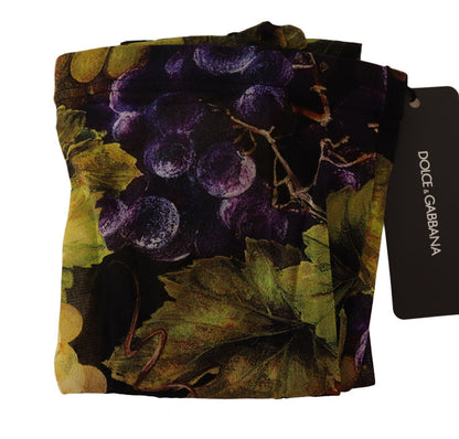 Dolce &amp; Gabbana – Strumpfhose mit schwarzem Trauben-Print