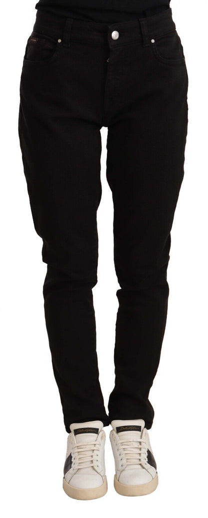 Dolce &amp; Gabbana – Schwarze Skinny-Jeans aus Baumwollstretch