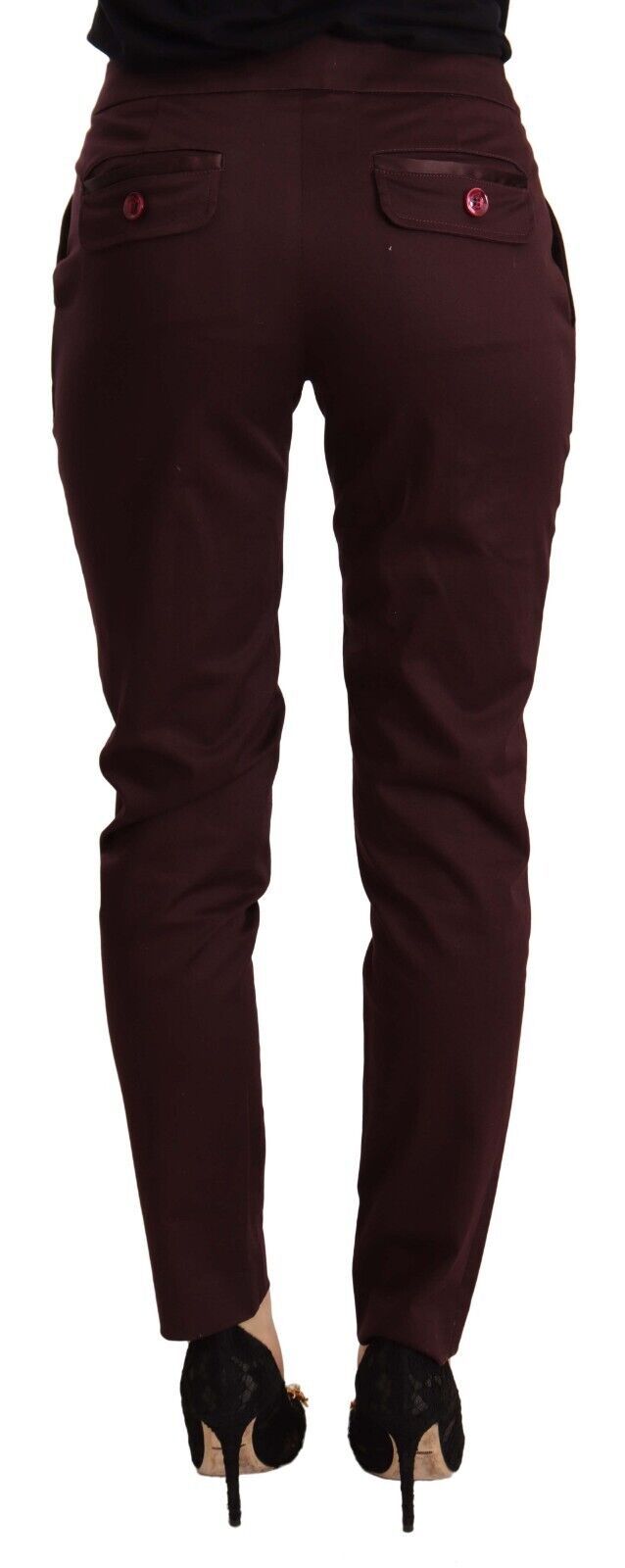 Just Cavalli – Enge, kastanienbraune Hose mit mittlerer Taille für Damen