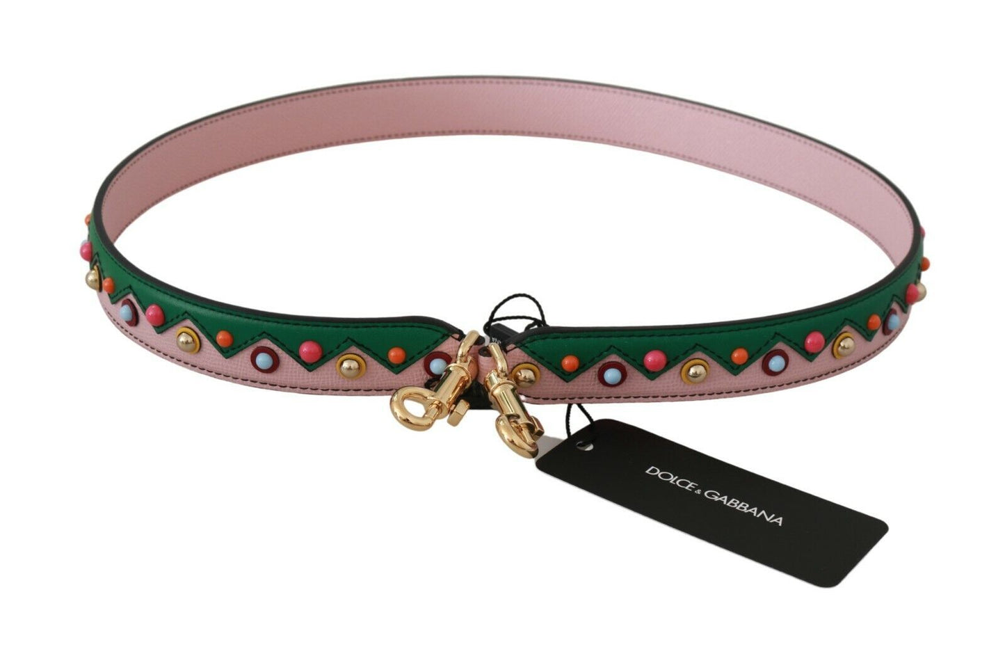 Dolce &amp; Gabbana Shoulder Strap Leather Pink Handbag Accessory