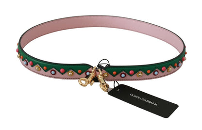 Dolce &amp; Gabbana Shoulder Strap Leather Pink Handbag Accessory
