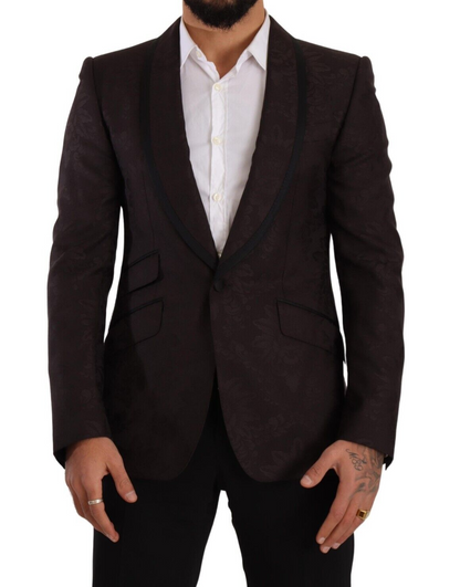 Dolce &amp; Gabbana Lila Jacquard Einreihiger SICILIA Blazer
