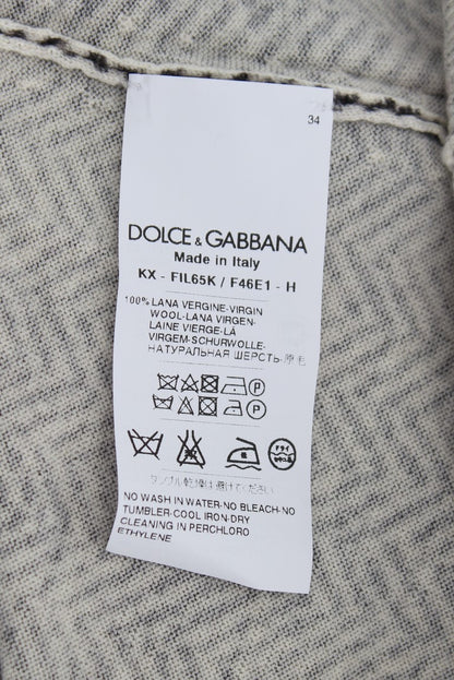 Dolce &amp; Gabbana Schwarz-Weiß-Wolltop-Cardigan