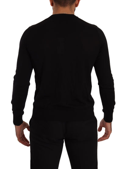 Dolce &amp; Gabbana – Schwarzer Cardigan aus Kaschmir mit Knopfleiste