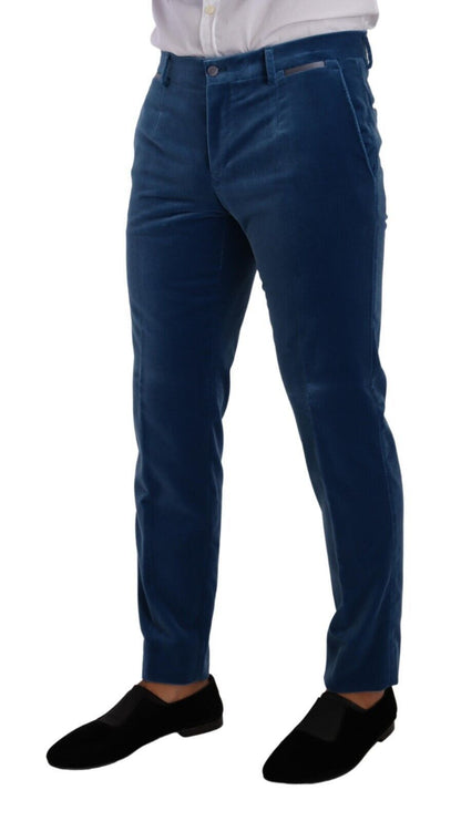 Dolce &amp; Gabbana Blue SICILIA Velvet Slim Fit 2 Piece Suit
