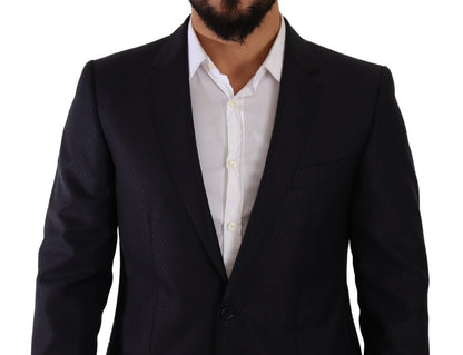 Dolce &amp; Gabbana Blue MARTINI Slim fit 2 Piece Coat Suit