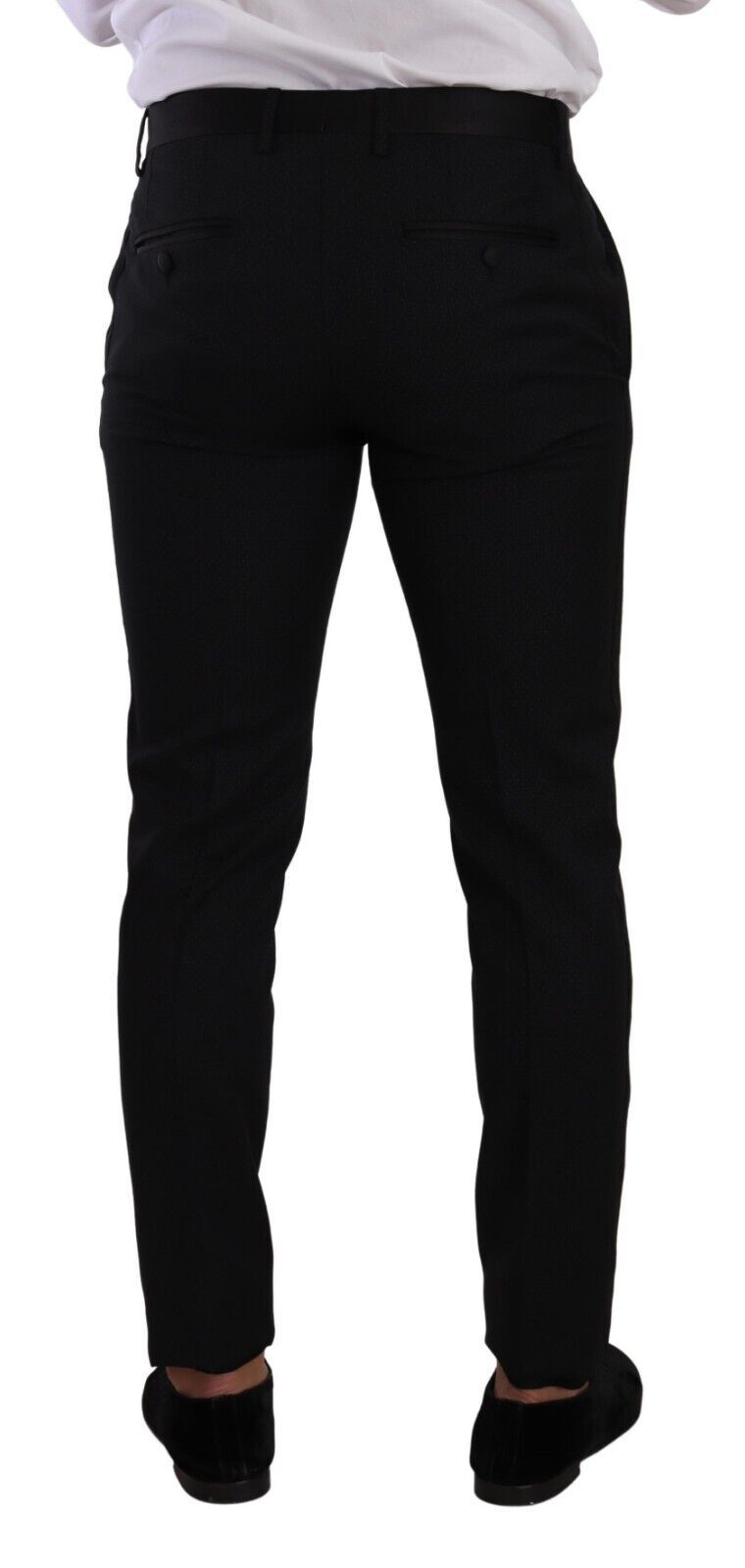 Dolce &amp; Gabbana Black Fantasy GOLD Wool Slim Fit 2 Piece Suit
