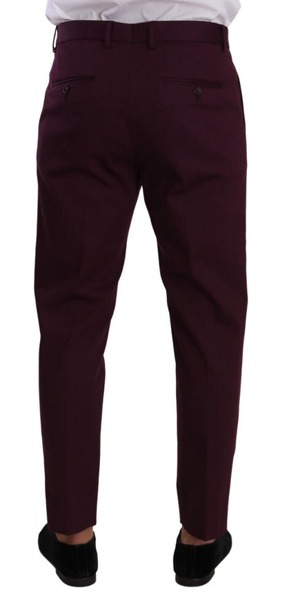 Dolce &amp; Gabbana – Lilafarbene Chinohose aus Baumwolle mit schmalem Schnitt
