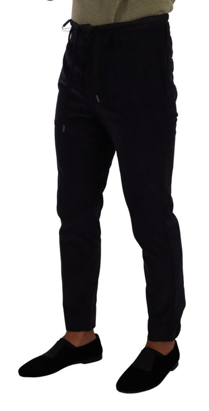 Dolce &amp; Gabbana – Enge Cordhose aus blauer Baumwolle