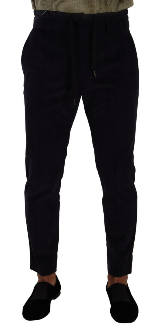 Dolce &amp; Gabbana – Enge Cordhose aus blauer Baumwolle