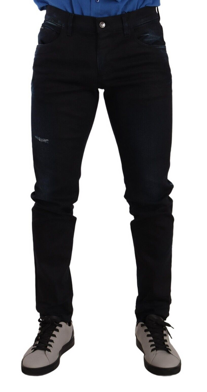Dolce &amp; Gabbana – Blaue Skinny-Jeans aus Baumwollstretch
