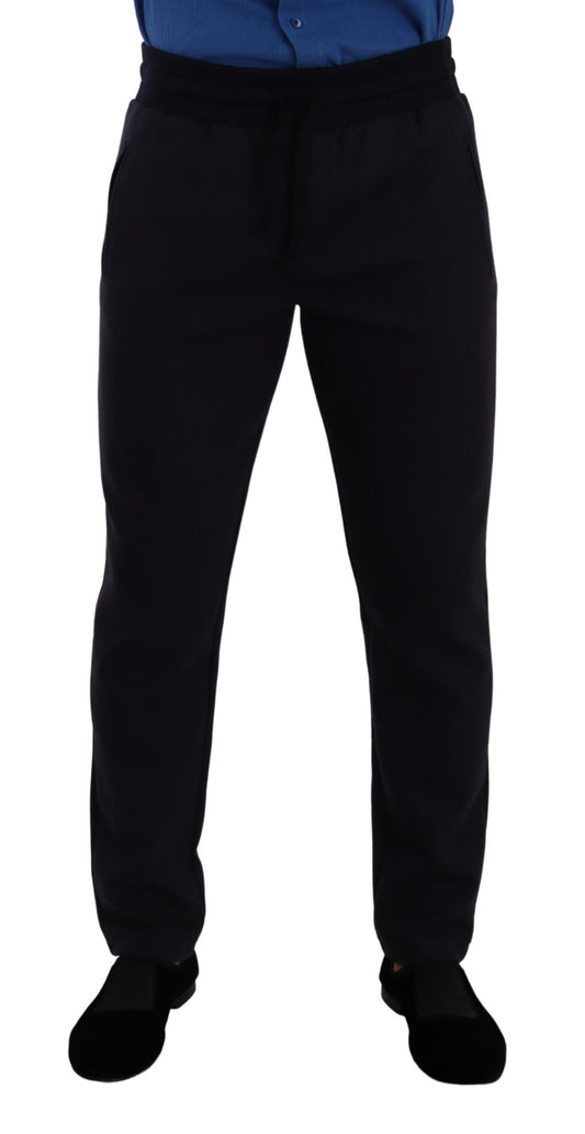 Dolce &amp; Gabbana – Blaue Jogginghose aus Baumwollstretch