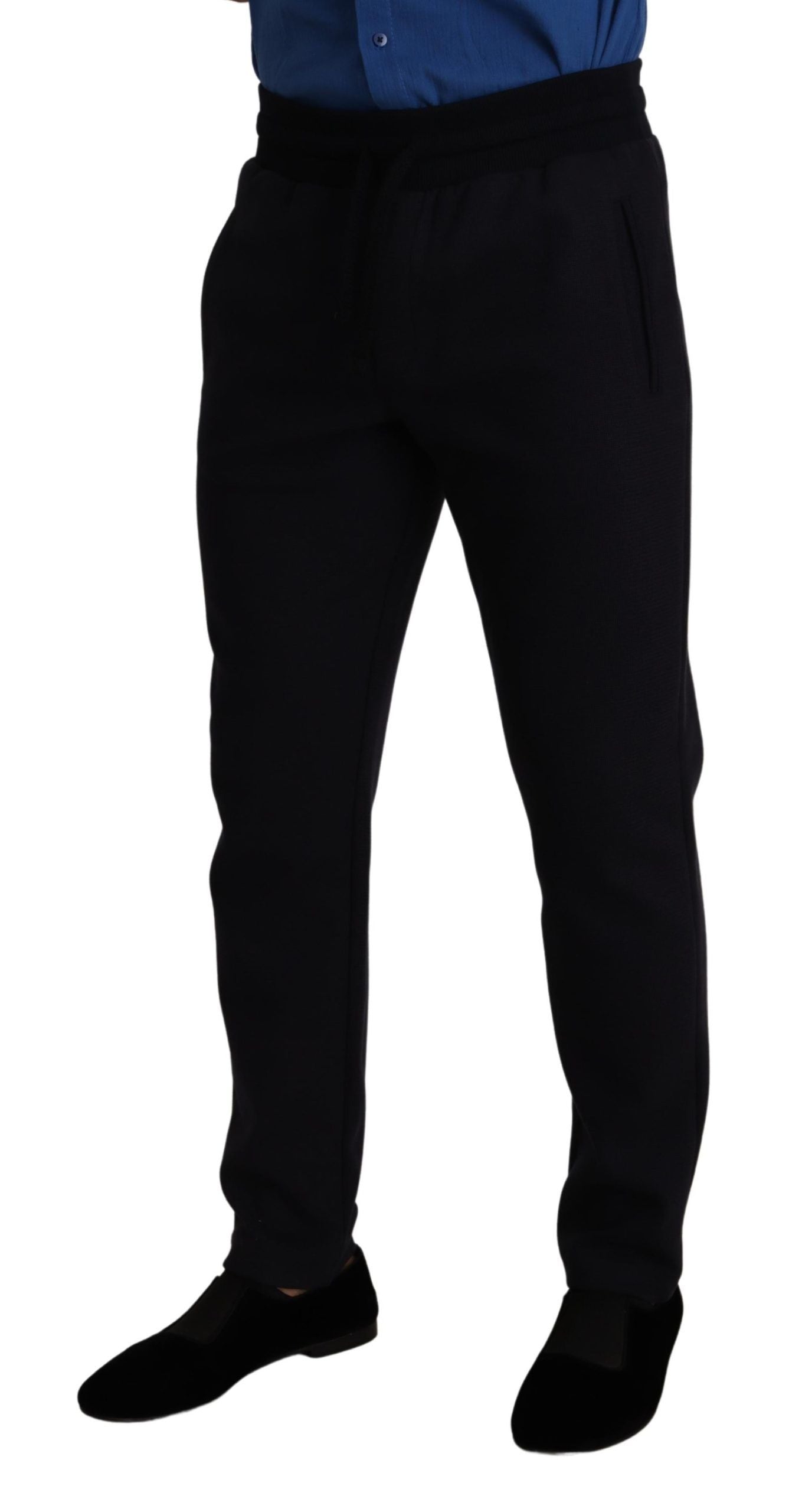Dolce &amp; Gabbana – Blaue Jogginghose aus Baumwollstretch