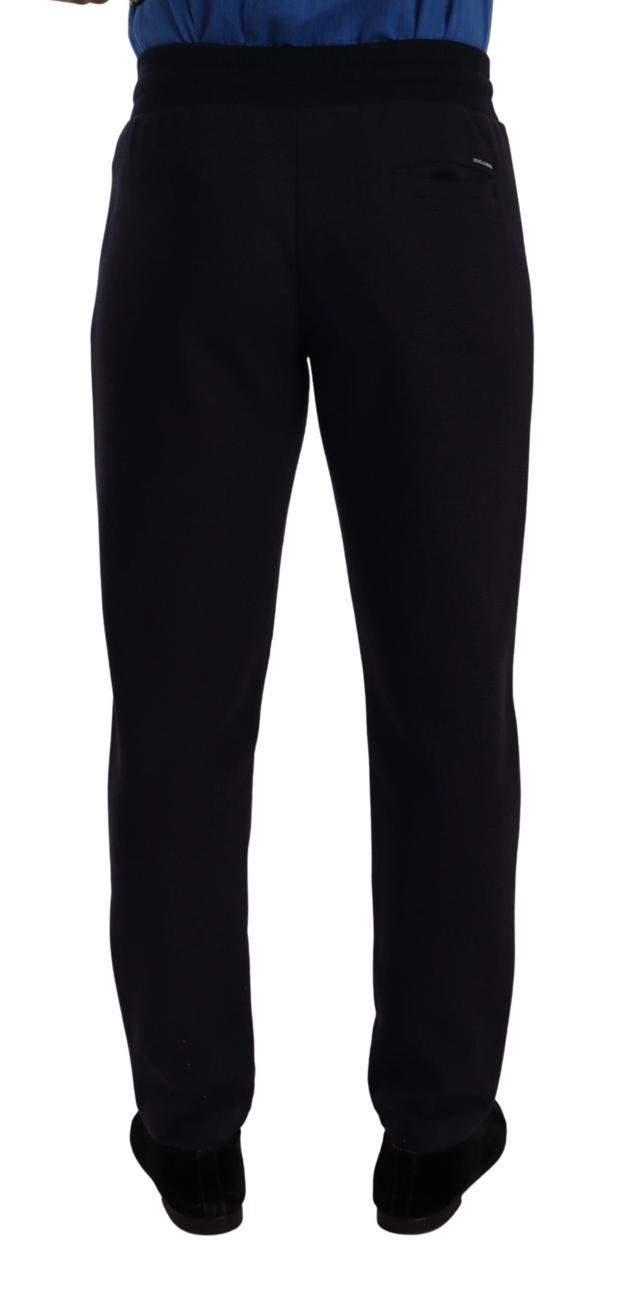 Dolce &amp; Gabbana – Blaue Jogginghose aus Baumwollstretch
