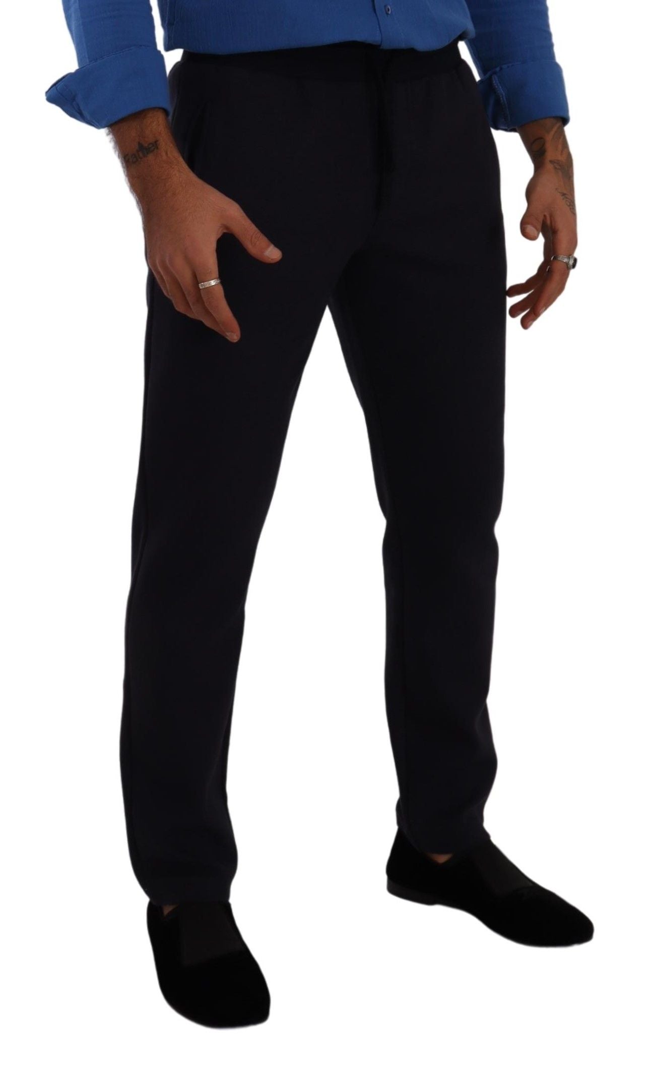 Dolce &amp; Gabbana – Blaue Jogginghose aus Baumwollstretch