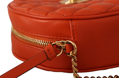 Versace – Elegante, runde Umhängetasche aus Nappaleder