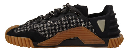 Dolce &amp; Gabbana – NS1 – Schnürsneaker aus Stoff in Schwarz und Weiß