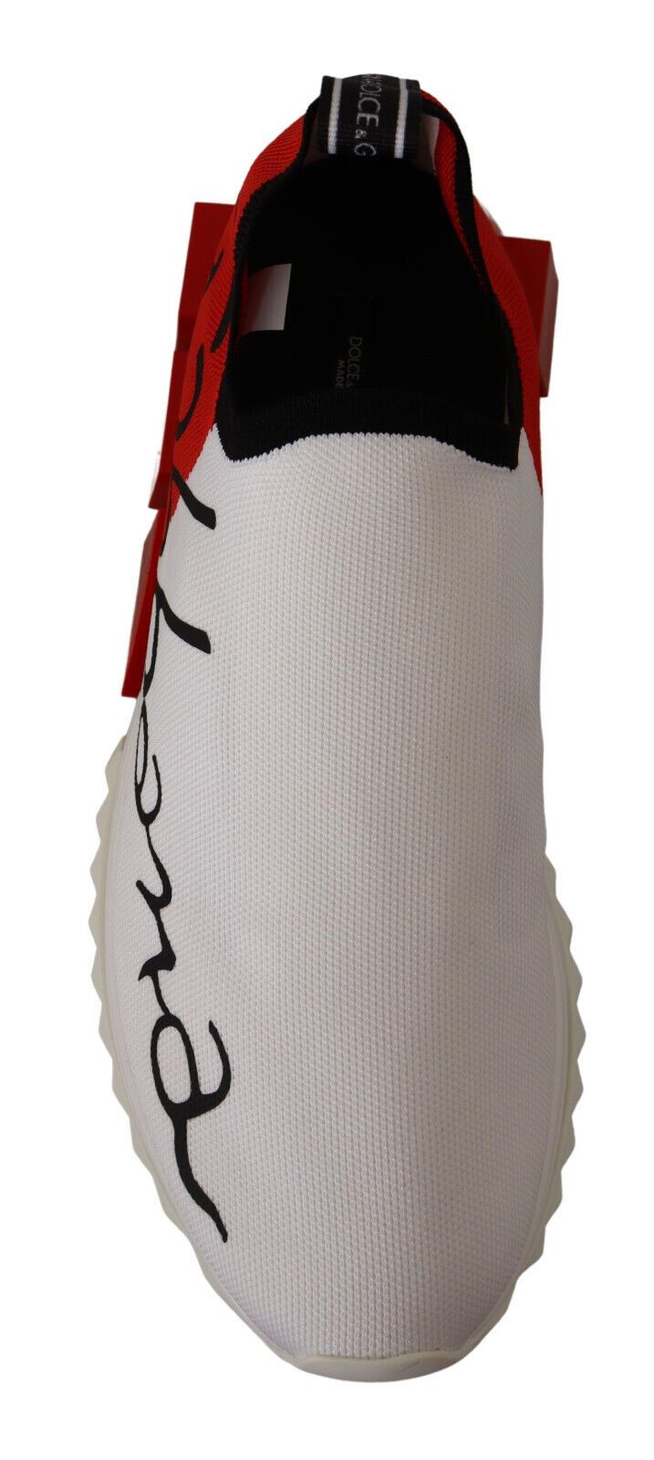 Dolce &amp; Gabbana Weiß-Rote Sorrento Sandalen Sneakers