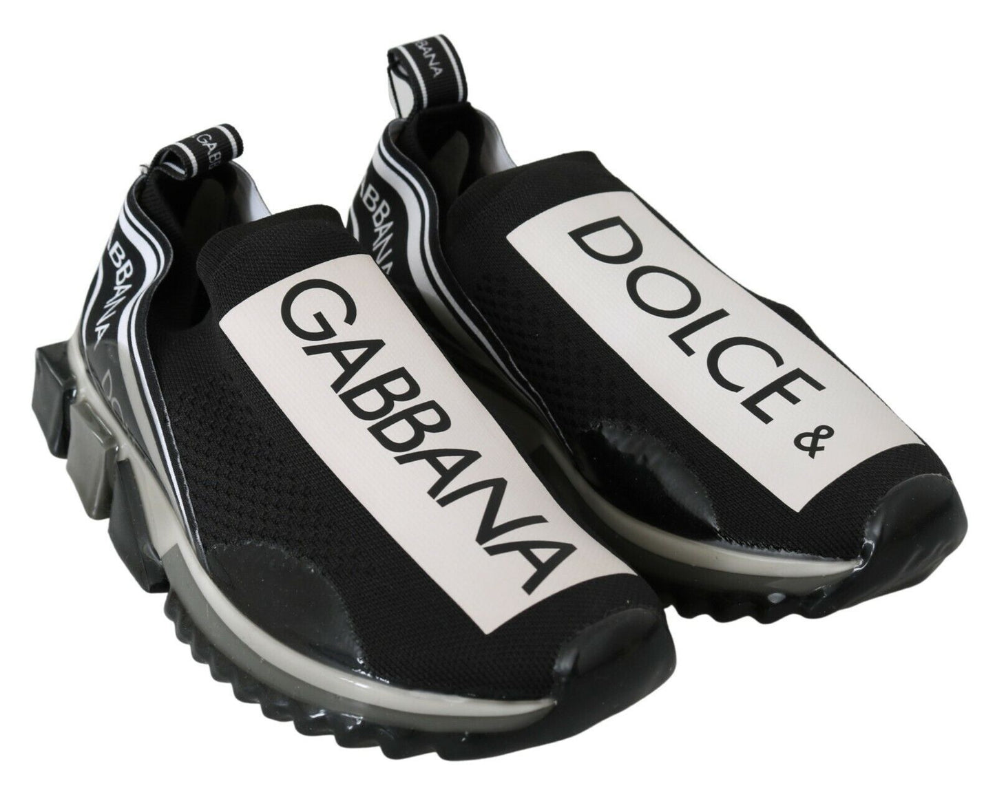 Dolce &amp; Gabbana Schwarz-Weiß SORRENTO Sport Stretch Sneakers