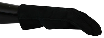 Dolce &amp; Gabbana – Schwarze Motorrad-Biker-Fäustlinge aus Leder