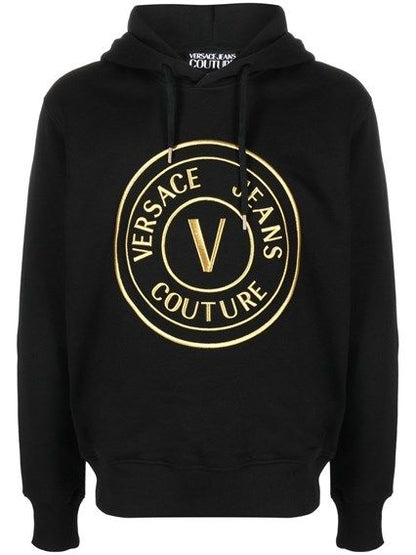 Versace Jeans – Schickes schwarzes Kapuzensweatshirt