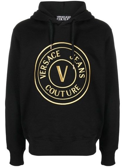 Versace Jeans – Schickes schwarzes Kapuzensweatshirt