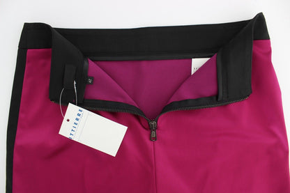 Dolce &amp; Gabbana – Knielanger Baumwoll-Stretchrock in Pink und Schwarz
