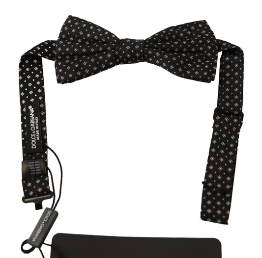 Dolce &amp; Gabbana – Schwarze Papillon-Krawatte aus 100 % Seide mit verstellbarem Hals