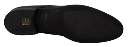 Dolce &amp; Gabbana – Formelle Derby-Schuhe aus schwarzem Leder mit Schnürung
