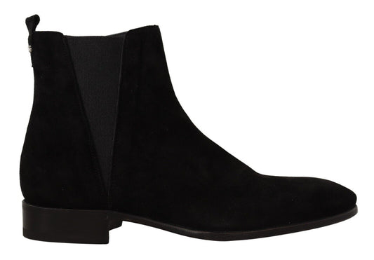 Dolce &amp; Gabbana Chelsea-Stiefel aus schwarzem Wildleder für Herren