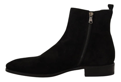 Dolce &amp; Gabbana Chelsea-Stiefel aus schwarzem Wildleder für Herren