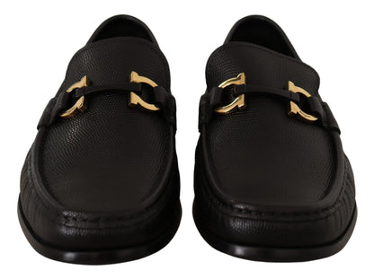Salvatore Ferragamo Elegante Loafer aus schwarzem Kalbsleder