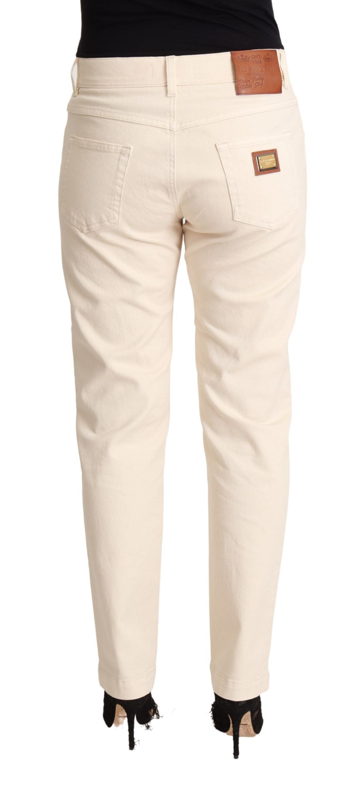 Dolce &amp; Gabbana Weiße Skinny-Jeans aus Baumwolle für Damen