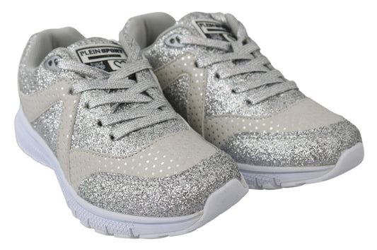 Plein Sport – Schicke, silberne Runner Jasmines-Sneaker