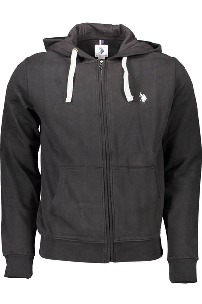 US POLO ASSN. Schwarzer Baumwollpullover für Herren