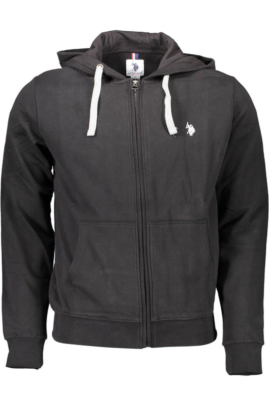 US POLO ASSN. Schwarzer Baumwollpullover für Herren