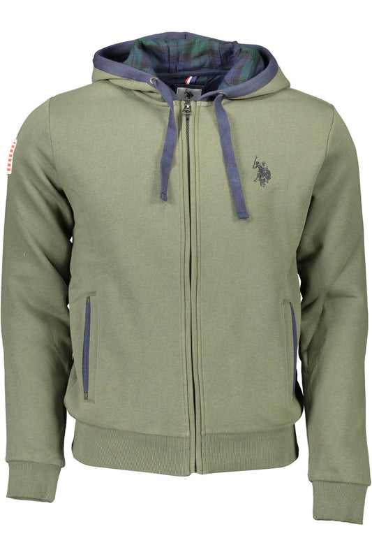 US POLO ASSN. Grüner Baumwollpullover für Herren