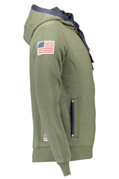 US POLO ASSN. Grüner Baumwollpullover für Herren