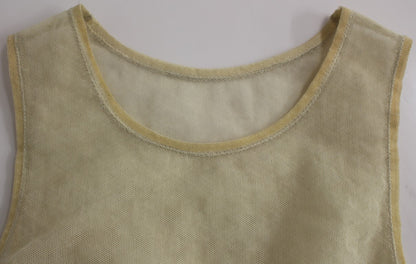 Dolce &amp; Gabbana Beige ärmelloses Baumwolltop-Tanktop