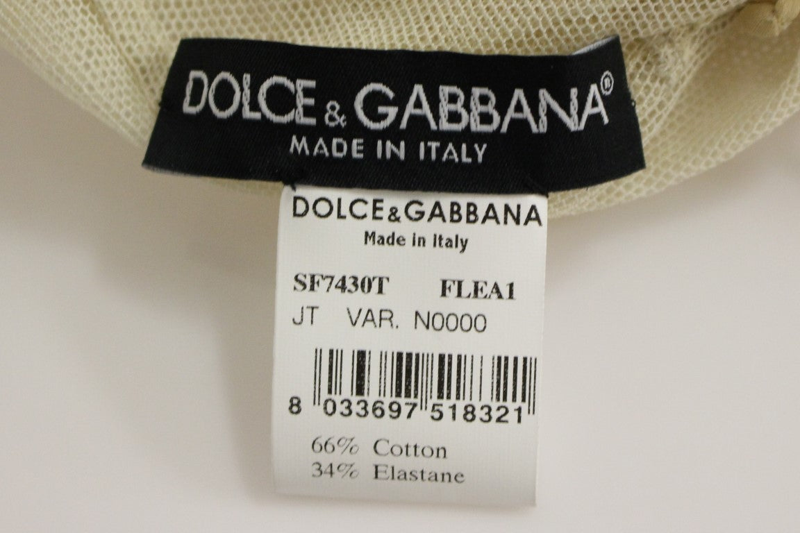 Dolce &amp; Gabbana Beige ärmelloses Baumwolltop-Tanktop