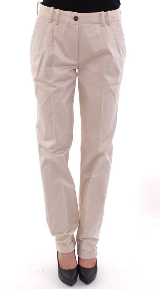 Dolce &amp; Gabbana Beige Chinos aus Baumwolle