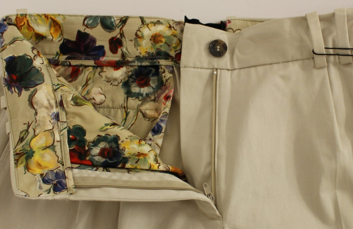 Dolce &amp; Gabbana Beige Chinos aus Baumwolle