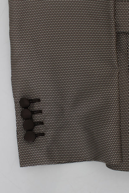 Dolce &amp; Gabbana – Brauner Slim Fit-Blazer aus Seide mit zwei Knöpfen