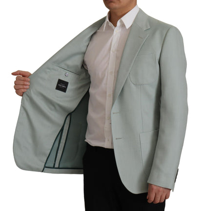 Dolce &amp; Gabbana Hellgrüner Blazer aus Kaschmirseide