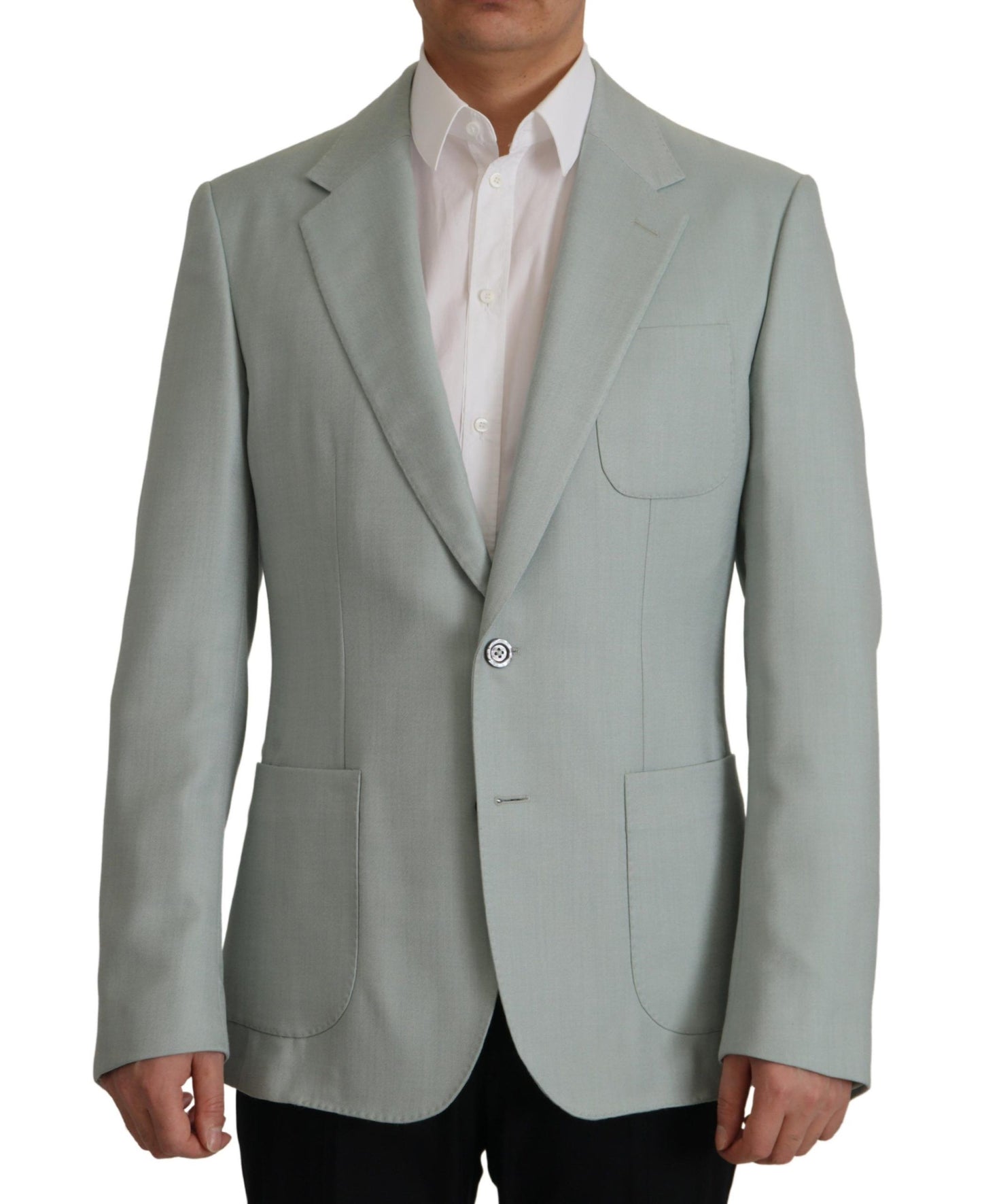 Dolce &amp; Gabbana Hellgrüner Blazer aus Kaschmirseide