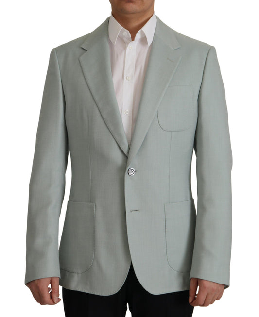 Dolce &amp; Gabbana Hellgrüner Blazer aus Kaschmirseide