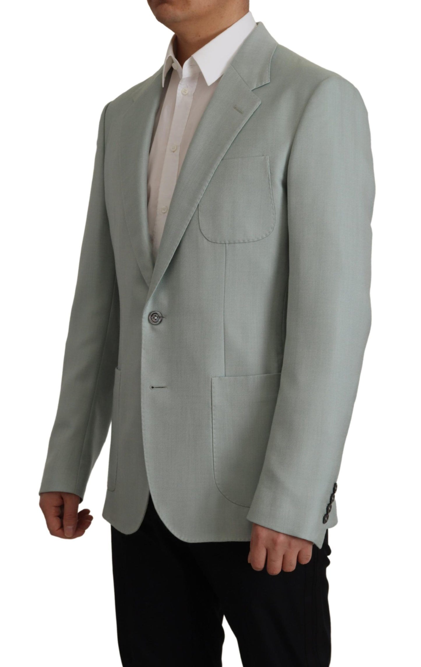 Dolce &amp; Gabbana Hellgrüner Blazer aus Kaschmirseide