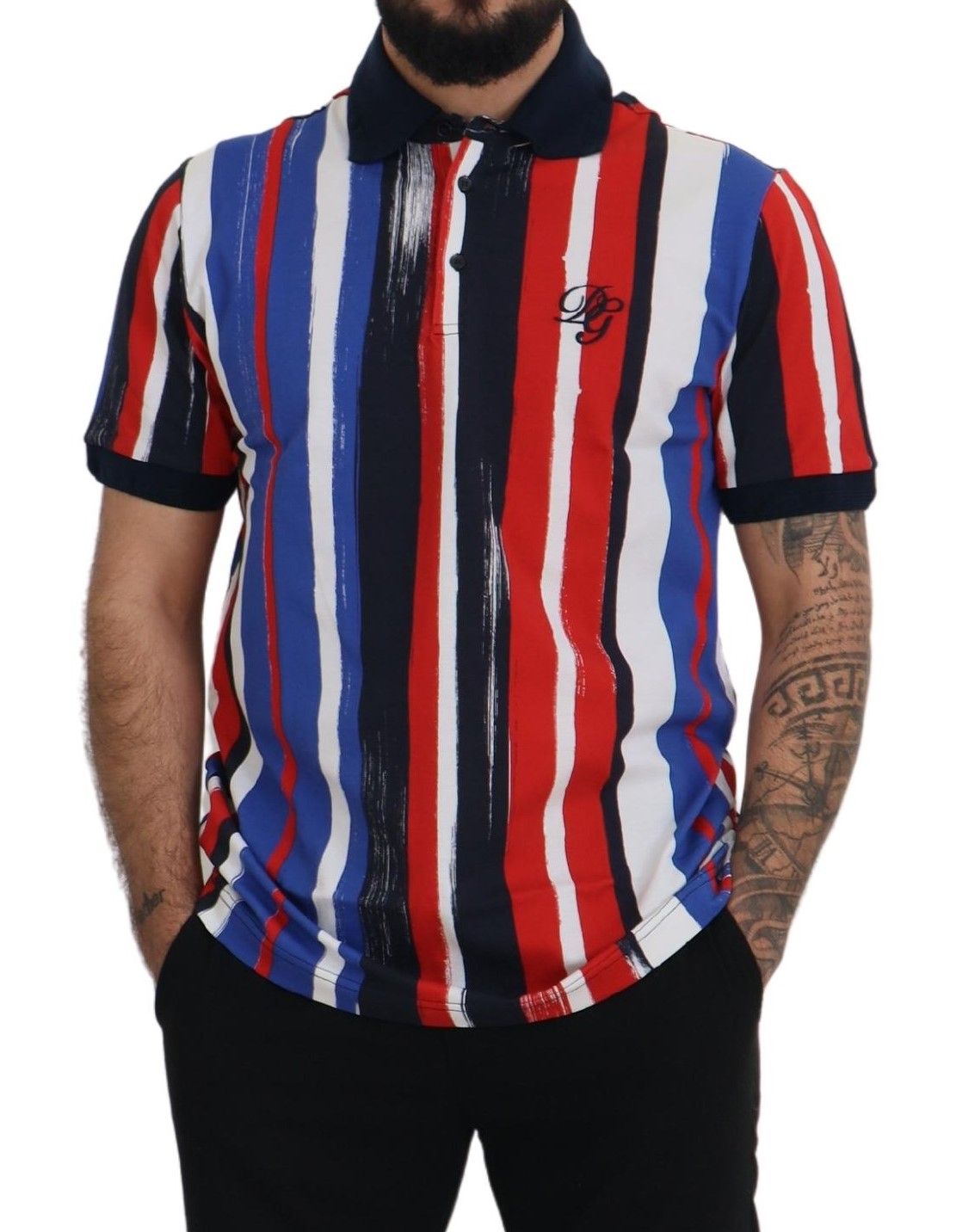 Dolce &amp; Gabbana – Mehrfarbiges Poloshirt aus Baumwolle